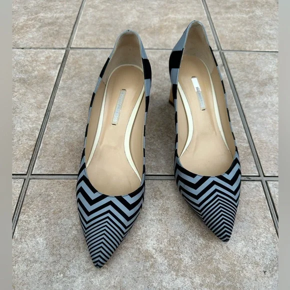 NICHOLAS KIRKWOOD  ZIGZAG PRINT LEATHER PUMPS - Picture 3 of 15